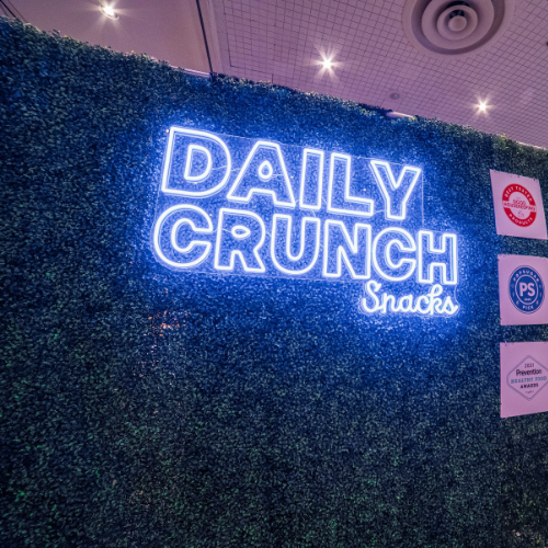 Daily Crunch trade show booth