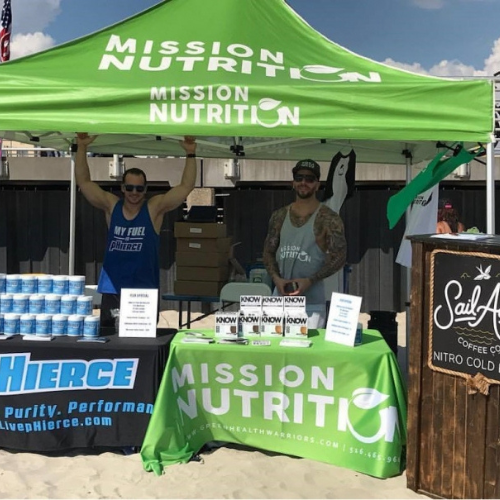 Mission Nutrition tradeshow booth